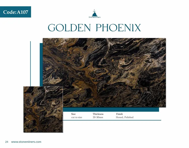 Golden Phoenix Marble slab