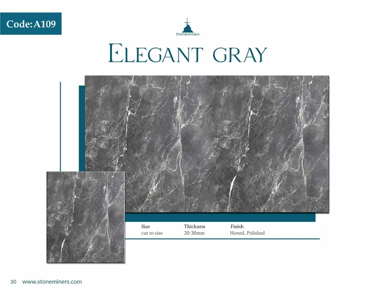 Elegant Gray Marble slab