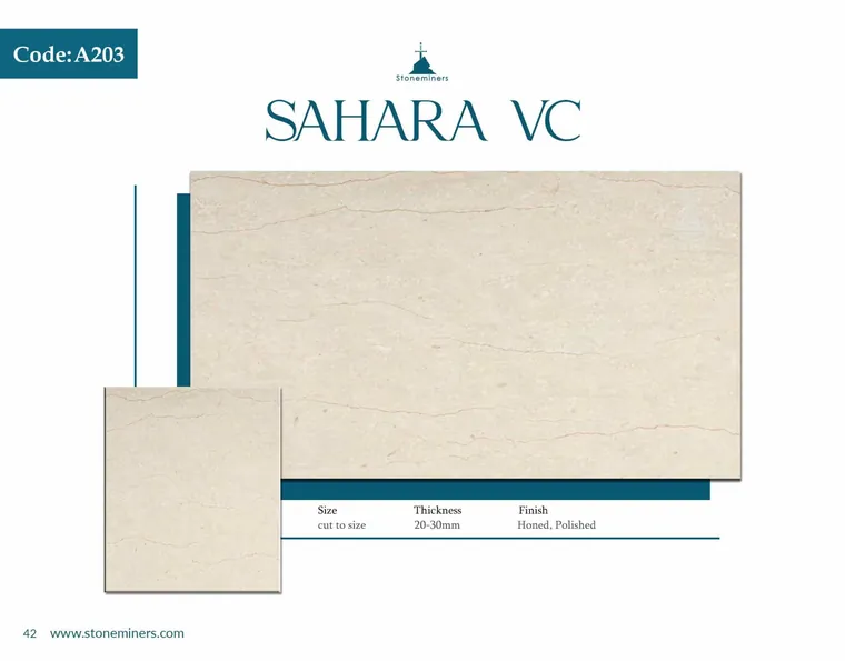 Sahara (Vein Cut) Marble slab