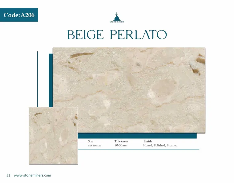 Perlato Beige Marble slab