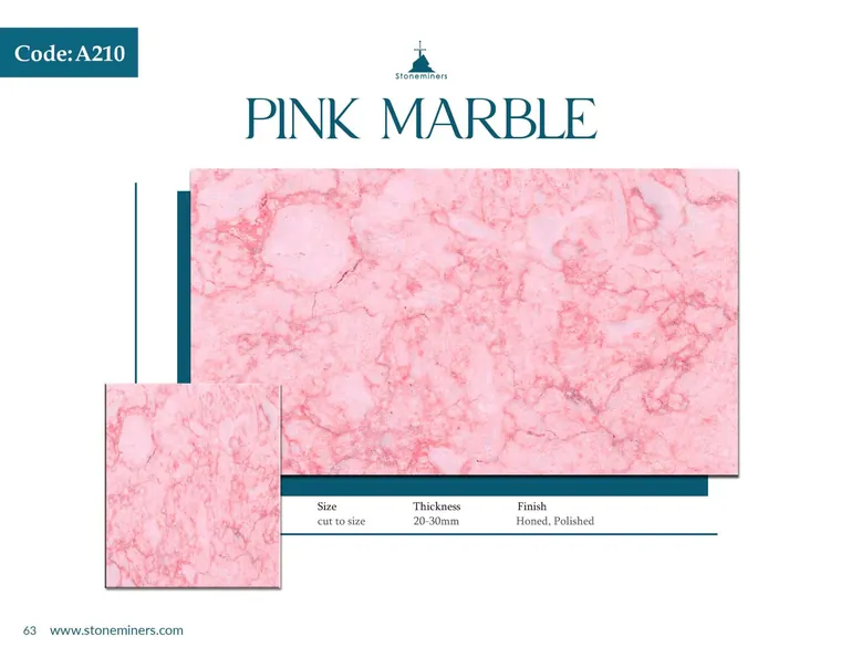 Pink Marble Marble slab