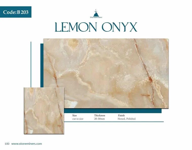 Lemon Onyx Onyx slab