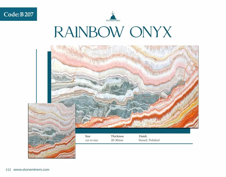 Rainbow Onyx Onyx slab