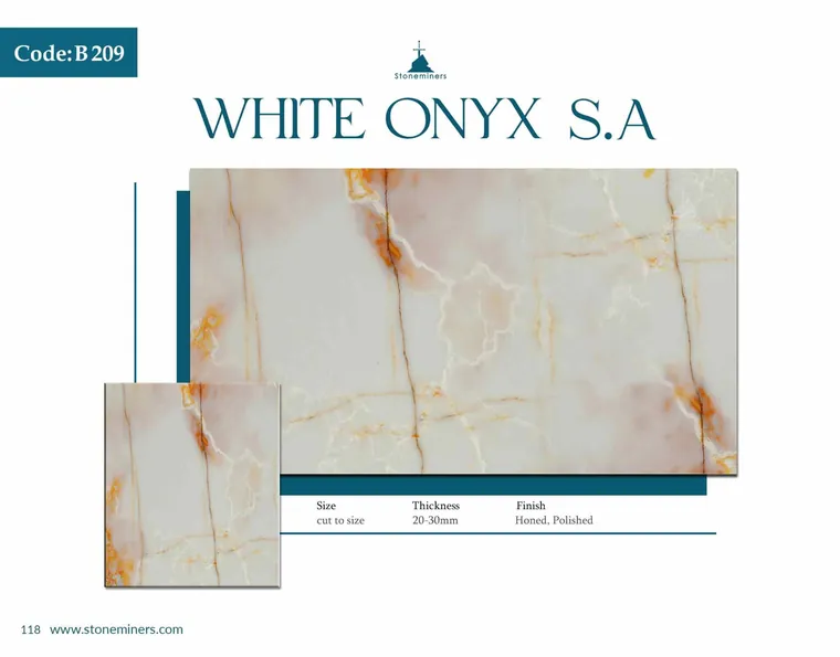 White Onyx Onyx slab