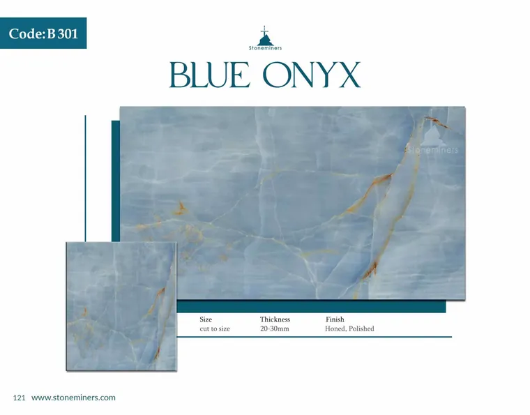 Blue Onyx Onyx slab