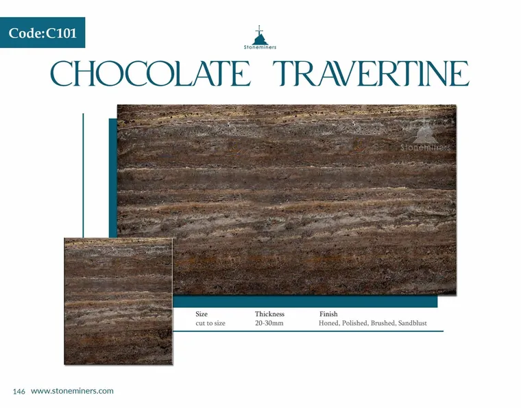 Chocolate Travertine Travertine slab
