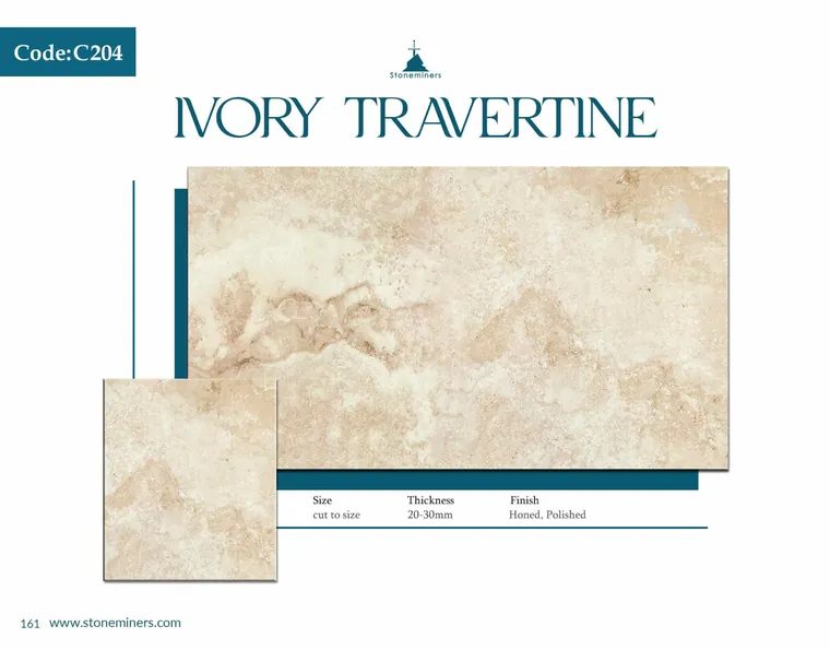 Ivory Travertine Travertine slab