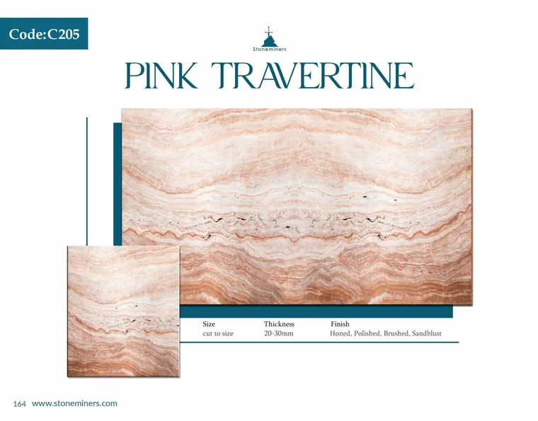 Pink Travertine Travertine slab
