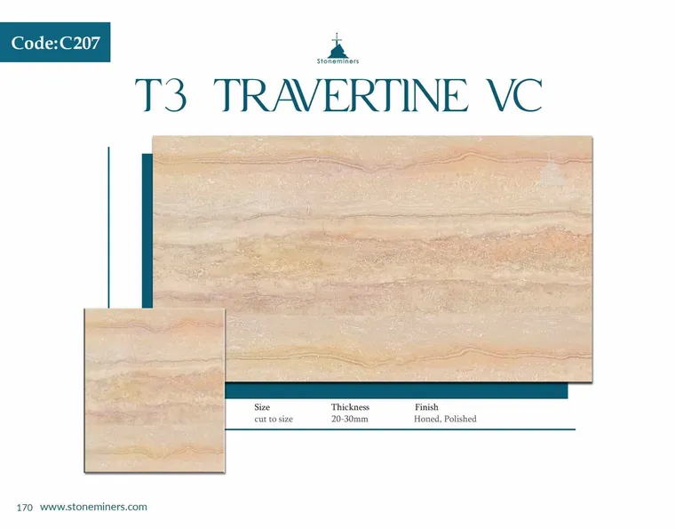 T3 Travertine (Vein Cut) Travertine slab