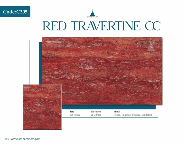 Red Travertine (Cross Cut) Travertine