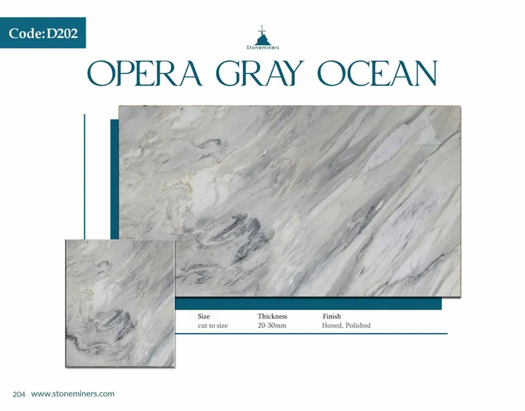 Opera Gray Ocean Opera slab